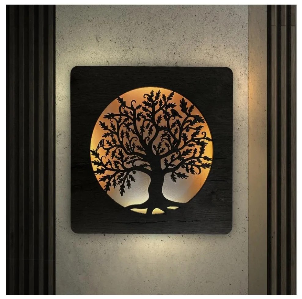 Li-Go 5275/DUB2 - Orologio LED dimmerabile LED/10W/5V 20000 mAh 42x42 cm rovere+ DO