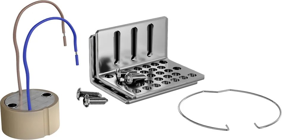 Portafaretto Rettangolare 150x80mm 2xGU10 in Gesso Pitturabile