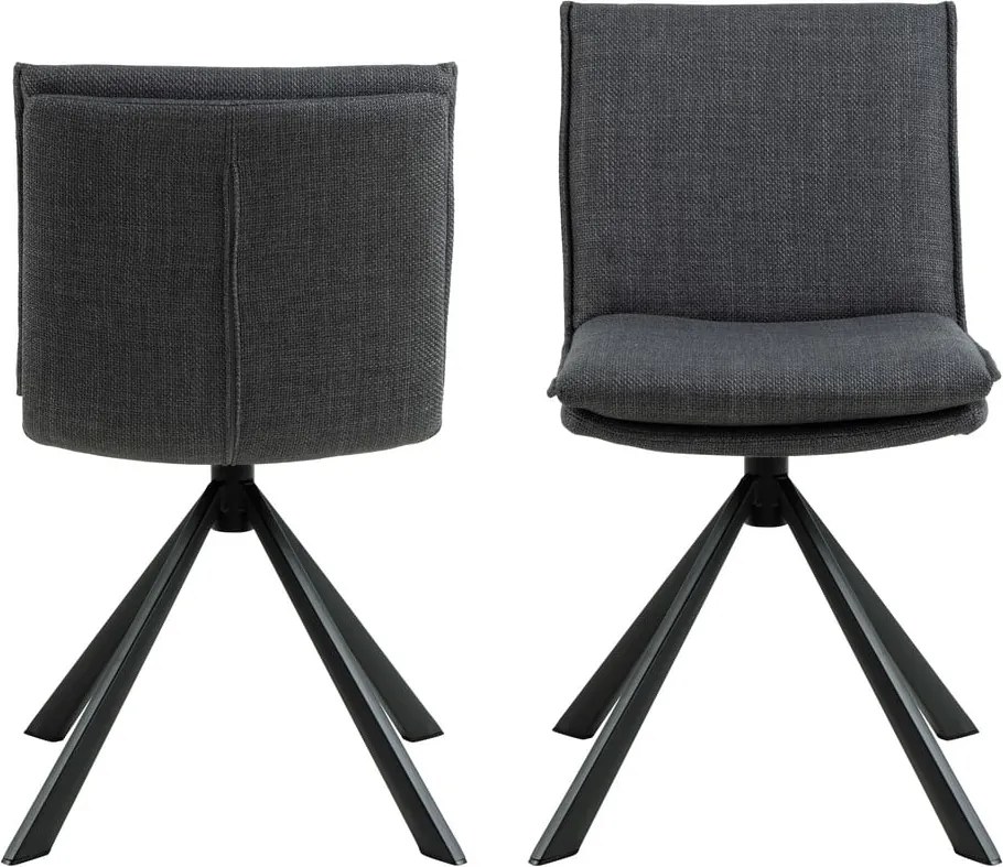 Sedia da pranzo grigio scuro Flynn - Actona