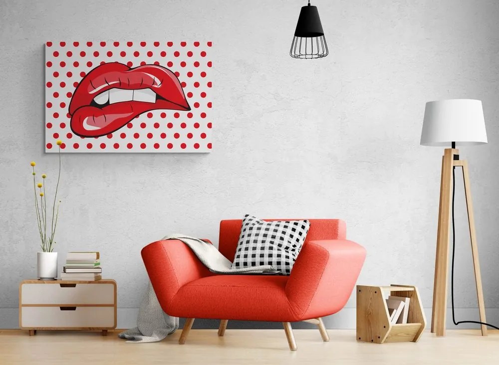 Stampa su tela – Labbra pop art