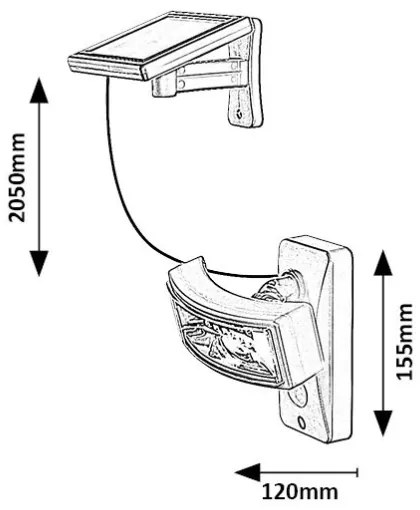 Rabalux 77019 - Luce solare a LED con sensore VALPOVO LED/2,4W/3,7V IP44