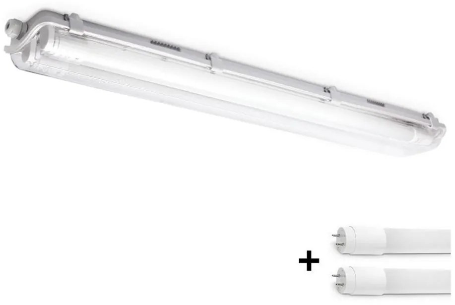 Brilagi -Lampada fluorescente tecnica LED OPTIMA T8 2xG13/9W/230V 4000K IP65 67,5 cm