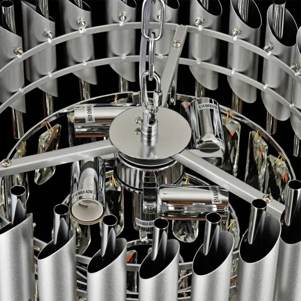 Brilagi - Plafoniera ECLIPSE 5xE14/10W/230V Ø 38 cm, argento