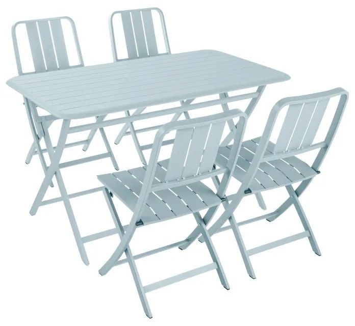 Tavolo da pranzo per giardino Idaho NATERIAL struttura e superficie in Alluminio  per 4 persone 130x75cm