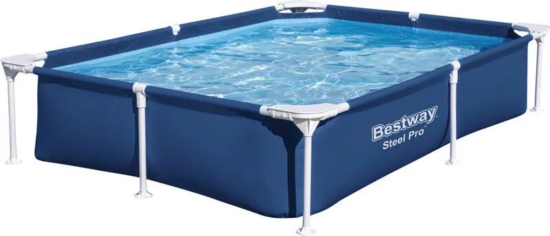 Piscina steel pro rettangolare telaio portante cm.221x150x43h. - kg.9,6 - lt.1.200 (art.56401)