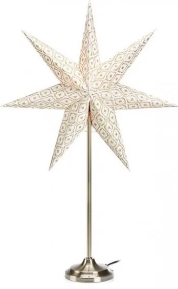 Markslöjd 705310 - Decorazione natalizia BAROQUE 1xE14/25W/230V 65 cm bianco/cromo