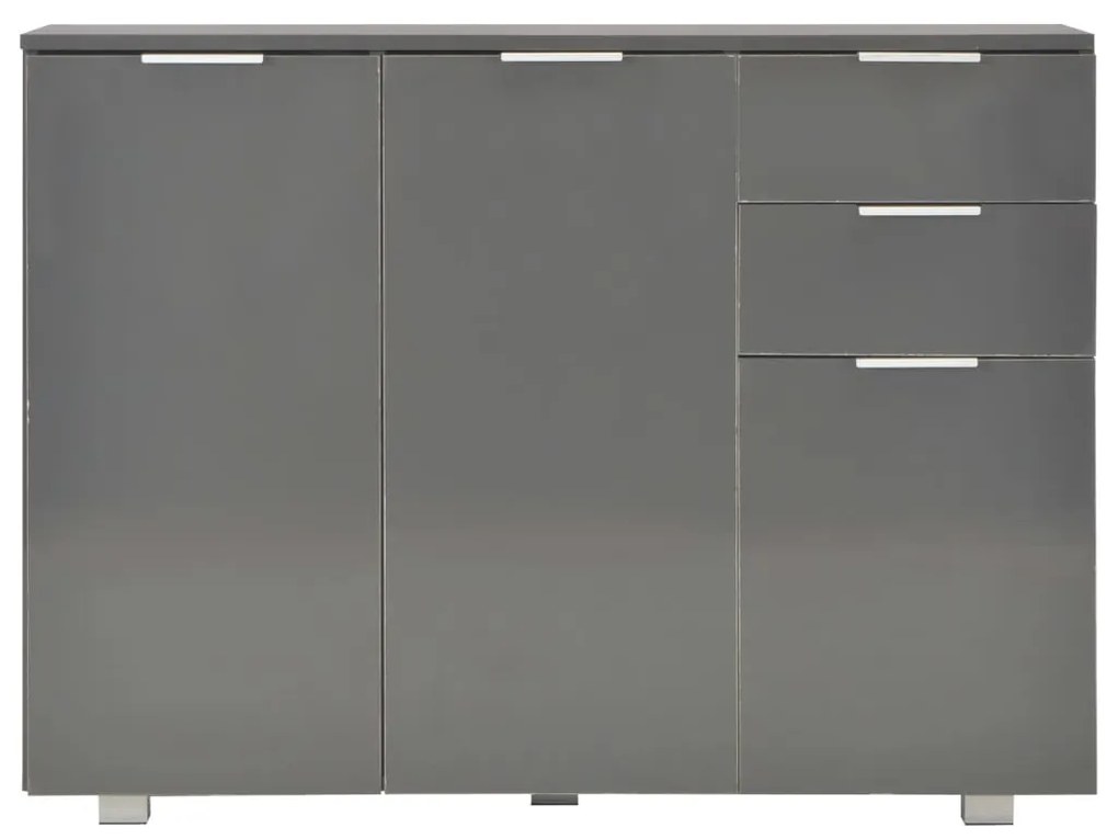 Credenza grigio lucido 107x35x80,5 cm