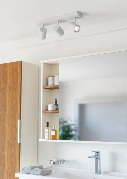 Eglo 901963 - Faretto da bagno CONSUMA 3xGU10/5W/230V IP44 bianco