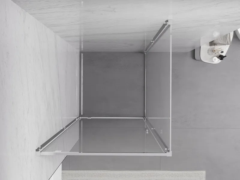 Mexen Exo-BR cabina doccia a battente 90 x 90 cm, trasparente, cromato - 8181-090-090-01-00