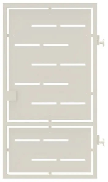 Cancello con serratura elettrica Privacy in ferro, apertura a destra, L 104.5 x H 180 cm, di colore bianco