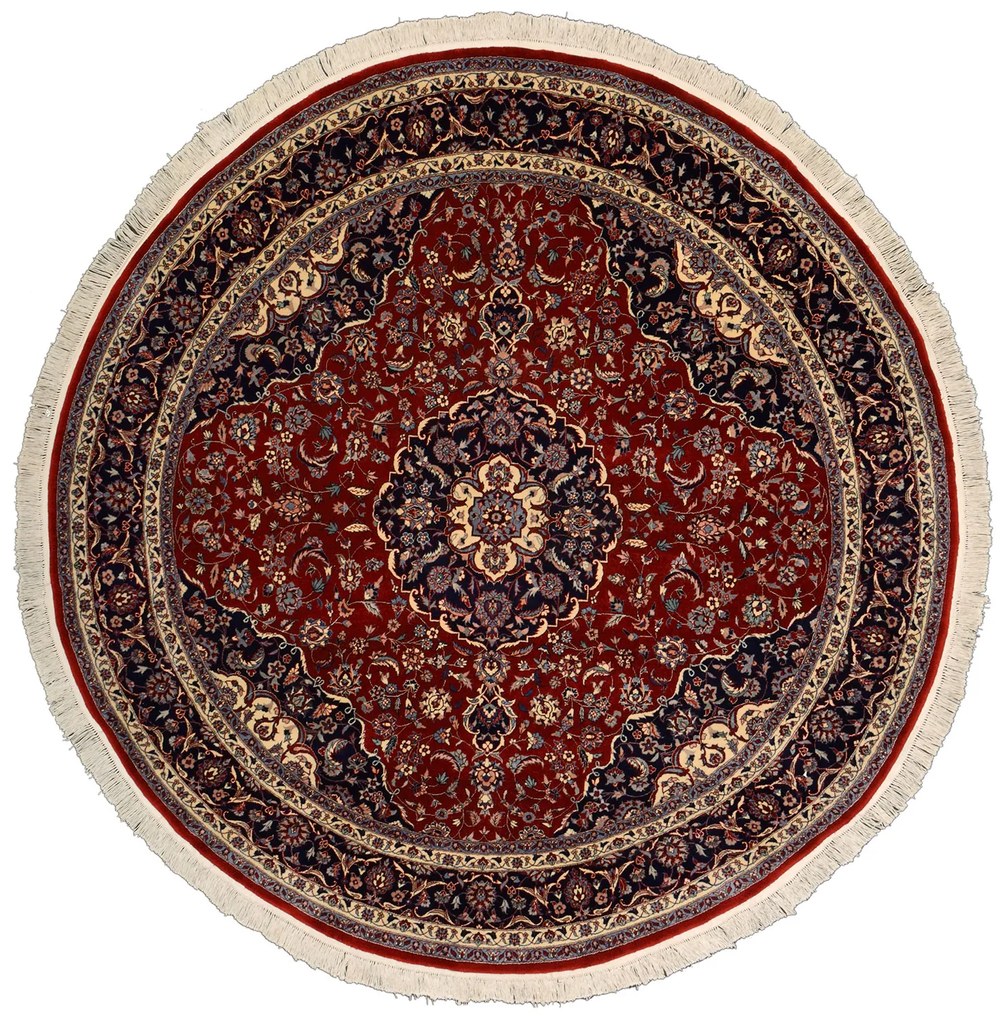 Isfahan Tappeto orientale 250 x 250 Rosso (Cina) Annodato A Mano