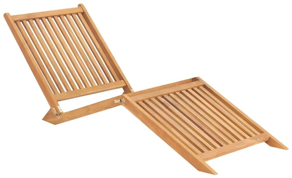 Lettino Prendisole İn Legno Massello Di Teak /