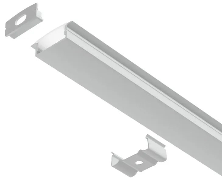Profilo Incasso per Doppia Striscia LED 1m e 2m - BIANCO Selezionare la lunghezza Profilo 2 metro