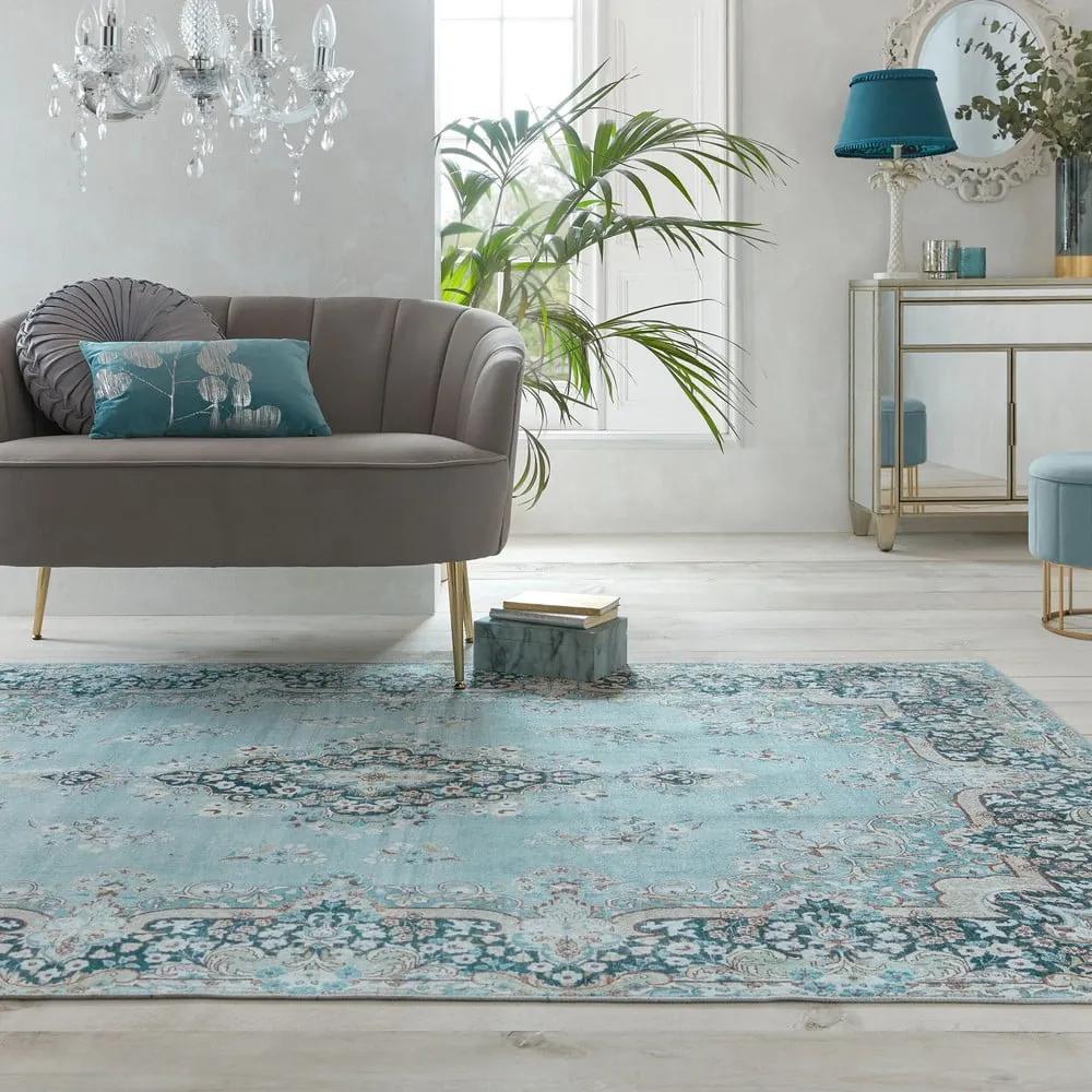 Tappeto lavabile turchese 160x230 cm FOLD Colby - Flair Rugs