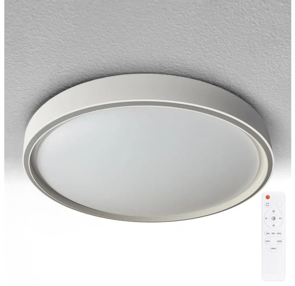 Brilagi-LED Lampada dimmerabile NANCI LED/60W/230V 3000-6500K Ø 49 cm argento +telecomando