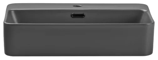 COMAD TRUST 2 MATT DARK GREY - Lavabo da appoggio TRUST 55x38 cm grigio opaco