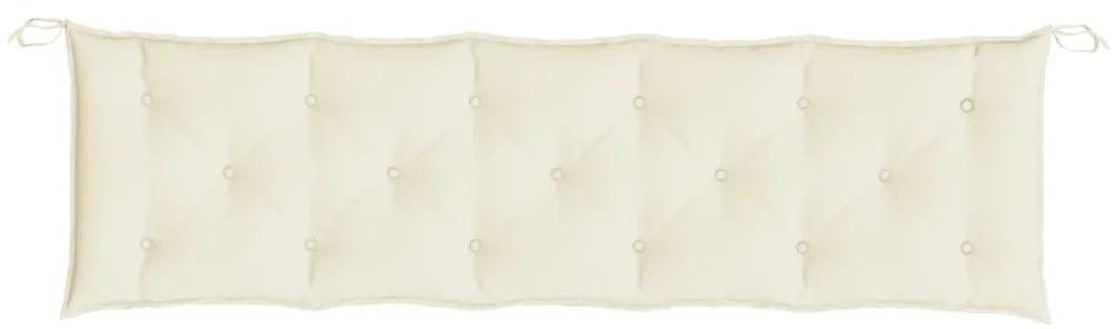 Cuscino per Panca Bianco Crema 180x50x7 cm in Tessuto Oxford
