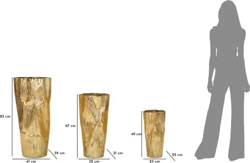 Porta Vasi Glolly Tris Cm Ø 41X39X83- 32X31X67-23X25X49