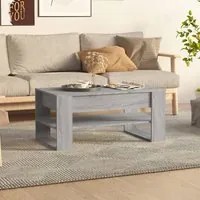 Tavolino da Salotto Grigio Sonoma 102x55x45cm Legno Multistrato cod mxl 8969