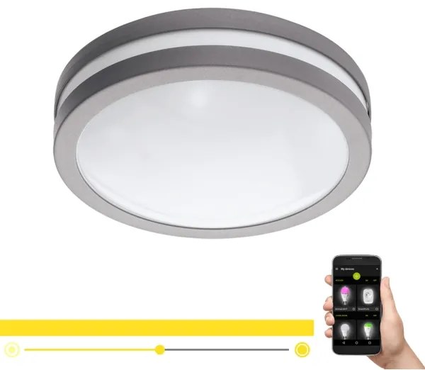 Eglo 33572 - Lampada LED dimmerabile per bagno LOCANA-C 14W/230V IP44 argento