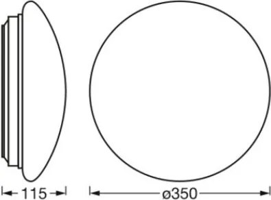 Osram - Plafoniera CEILING ESSENTIAL 2xE27/25W/230V Ø 35 cm bianca