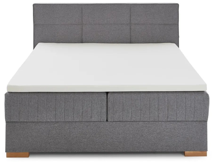 Letto boxspring grigio con contenitore 160x200 cm Tambo - Meise Möbel