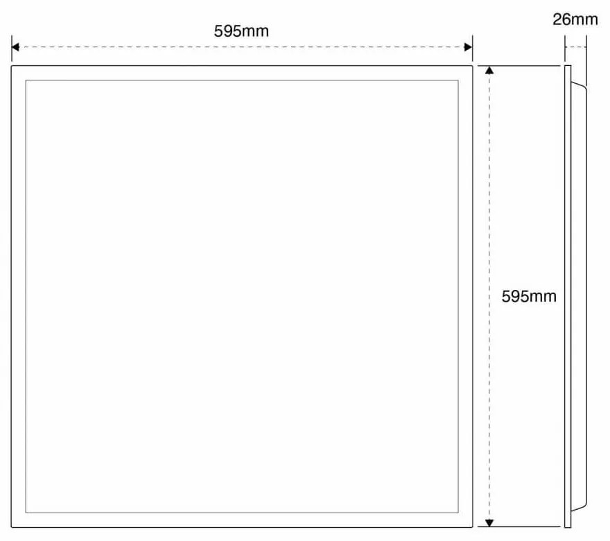 Pannello LED 60x60 48W, 110lm/W, No Flickering Colore Bianco Freddo 5.700K