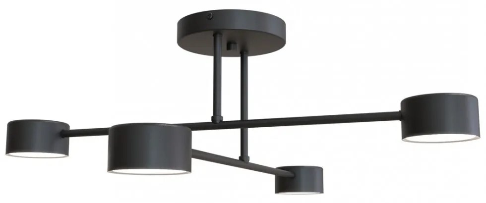 Lampada da soffitto in acciaio HALO 4 bianco/nero 4xGX53 Colore del corpo Nero