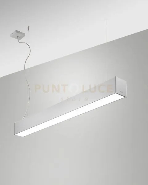 Turner sospensione alluminio led 29w 3000k 3470lm opale  ip40 100cm