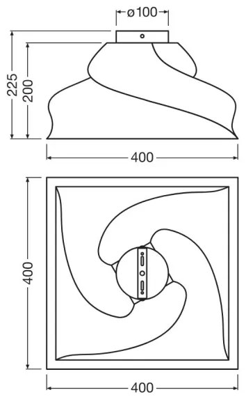 Ledvance - Plafoniera DECOR CARDBOARD 1xE27/15W/230V 40x40 cm