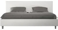 Letto Matrimoniale Extra Large 200x210 cm con Rete Adele Bianco