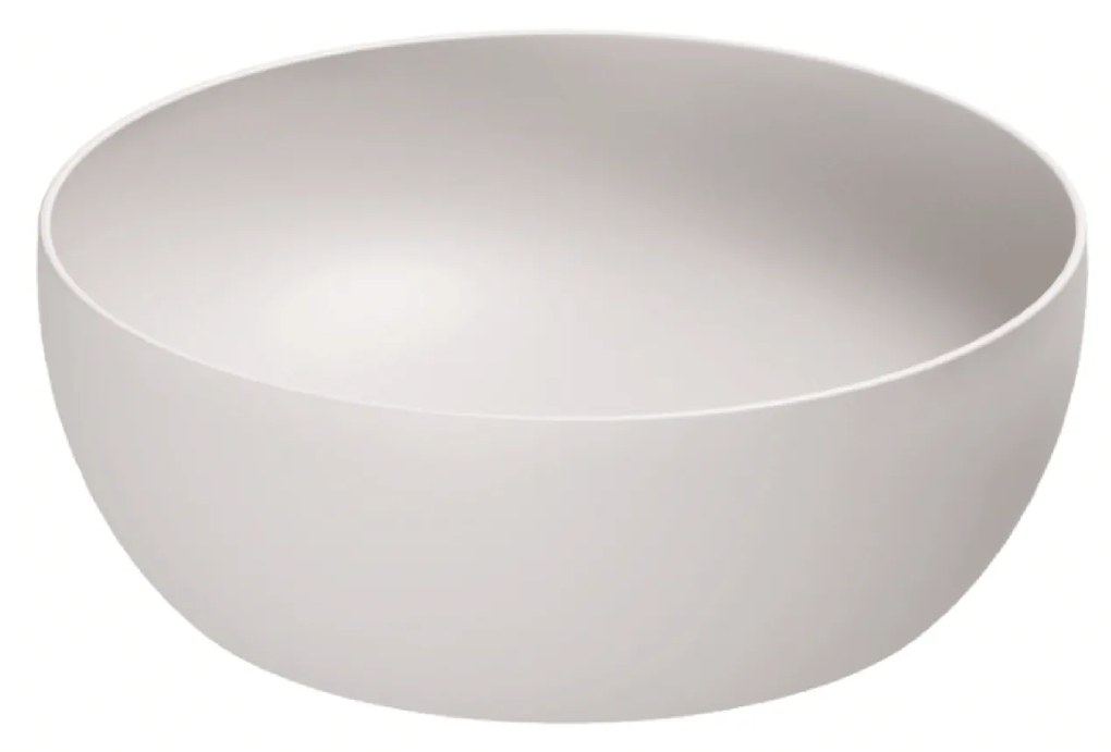 Lavabo D'Appoggio 40 Cm Azzurra Ceramica "Elegance Circle" Grigio Chiaro