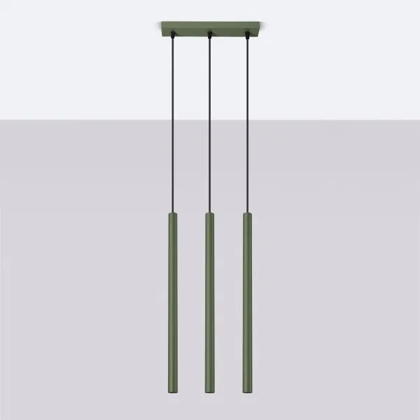 Sollux SL.1520 - Lampadario a sospensione con filo PASTELO 3xG9/8W/230V verde