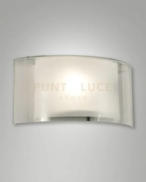 Alide applique trasparente in vetro 1 luce attacco e27 ip20