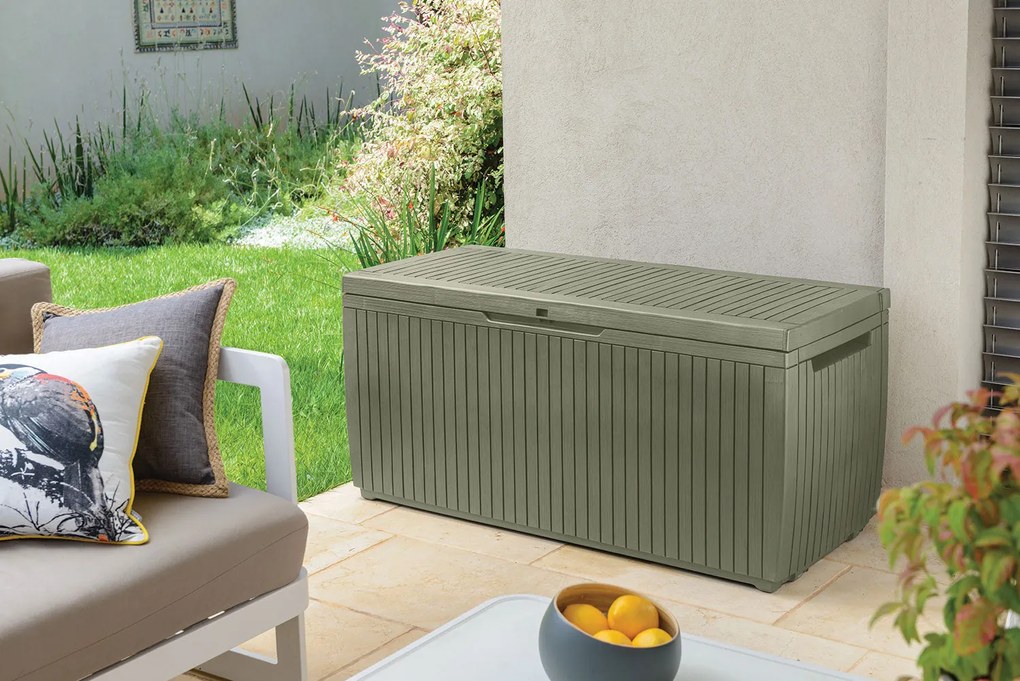 Baule da Esterno Keter Springwood 123x53,5x57 cm in Resina Verde...
