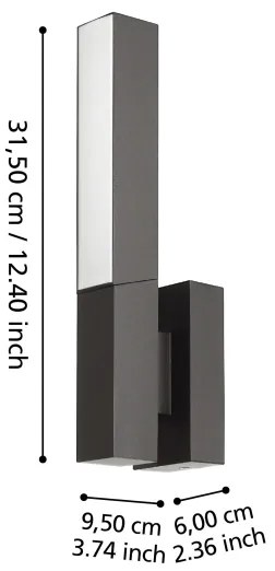 Eglo 900709 - Applique a LED da esterno UGENTO LED/9W/230V IP44