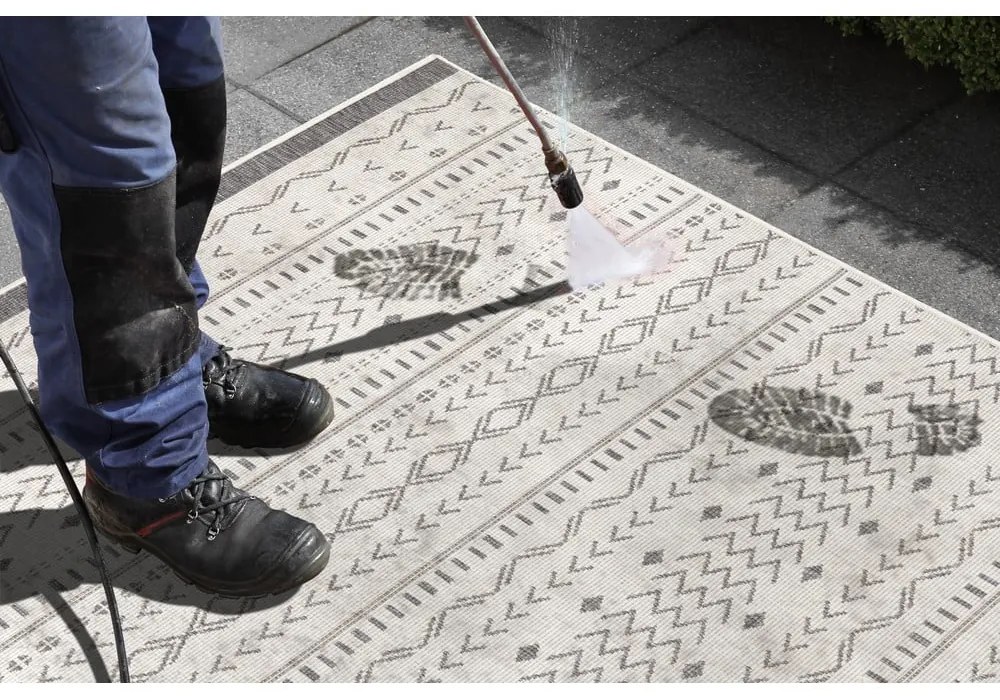 Tappeto da esterno grigio e crema , 150 x 80 cm Kuba - NORTHRUGS