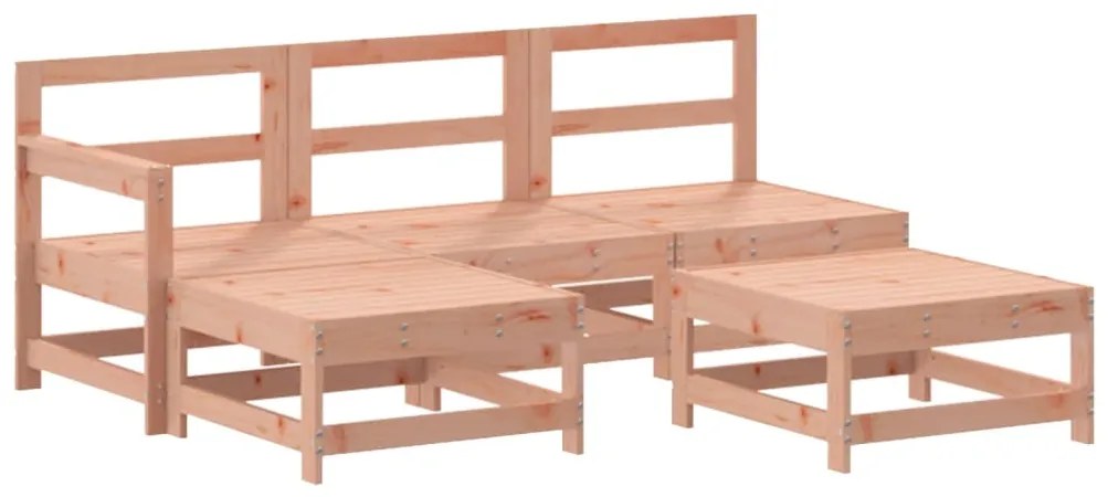 Set Divani Giardino 5 pz con Cuscini Legno Massello di Douglas