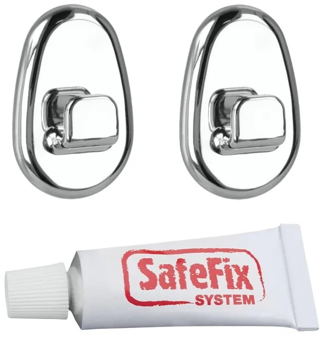 set di fissaggio senza foratura 2 pz Orbit - Metaltex