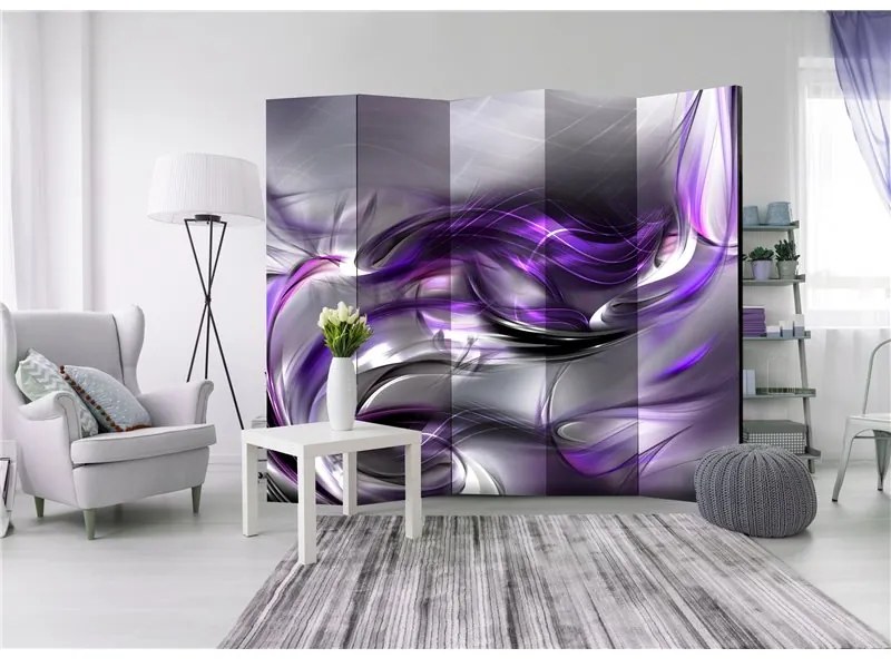 Paravento  Purple Swirls II [Room Dividers]  Colore Nero, Dimensioni e Misure 225x172