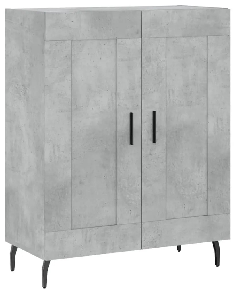 Credenza grigio cemento 69,5x34x90 cm in legno multistrato