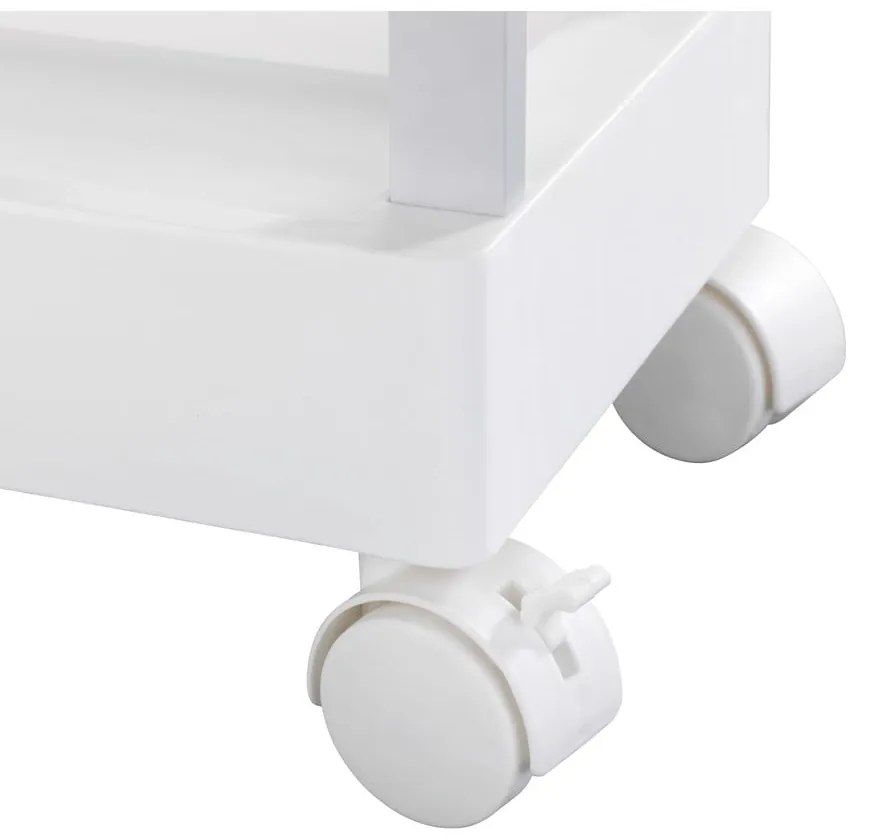 Scaffale mobile in plastica bianca 45x80 cm Mino - Wenko