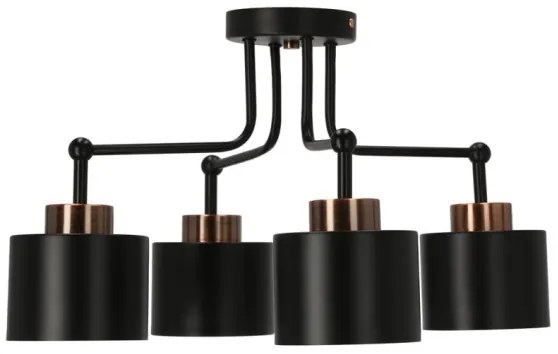 Lampadario a plafone OLENA 4xE27/60W/230V nero