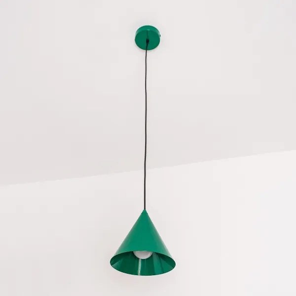 Lampadario a sospensione con cavo ETNA II 1xE27/15W/230V, Ø 18,5 cm, verde