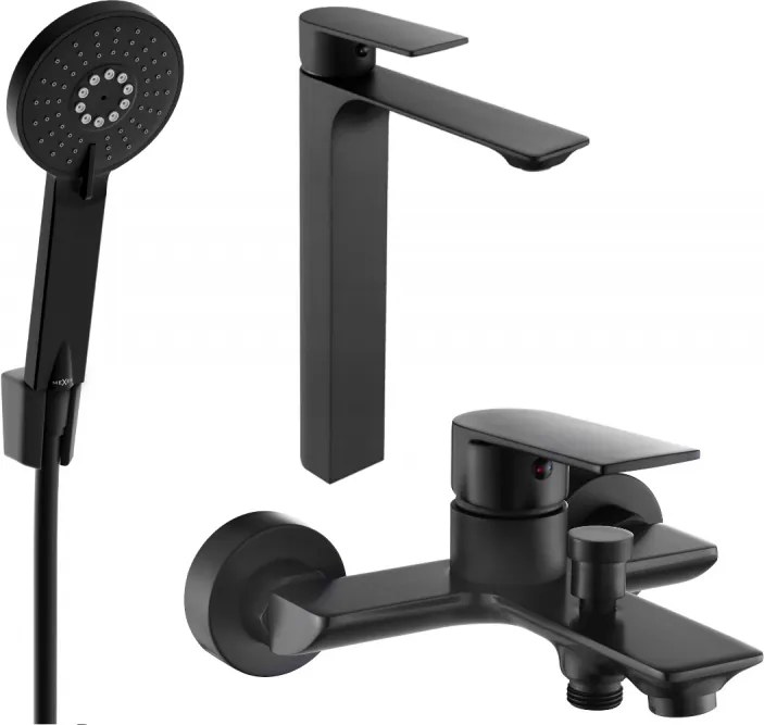 Mexen Alexa R40 set da bagno, nero - 71213R40-70