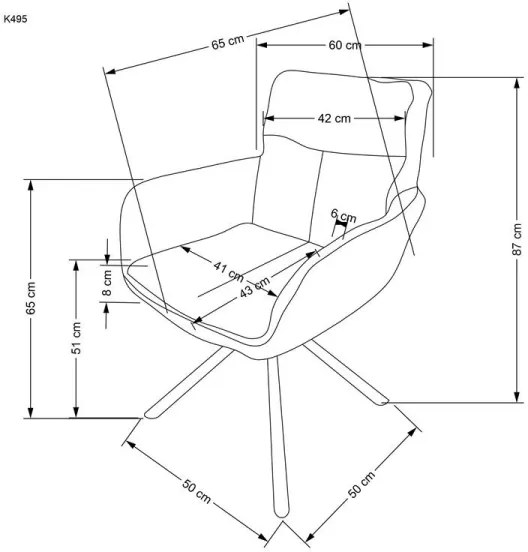 Sedia da pranzo HALSA, 1 pz, beige