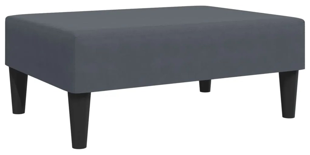 Poggiapiedi grigio scuro 77x55x31 cm in velluto