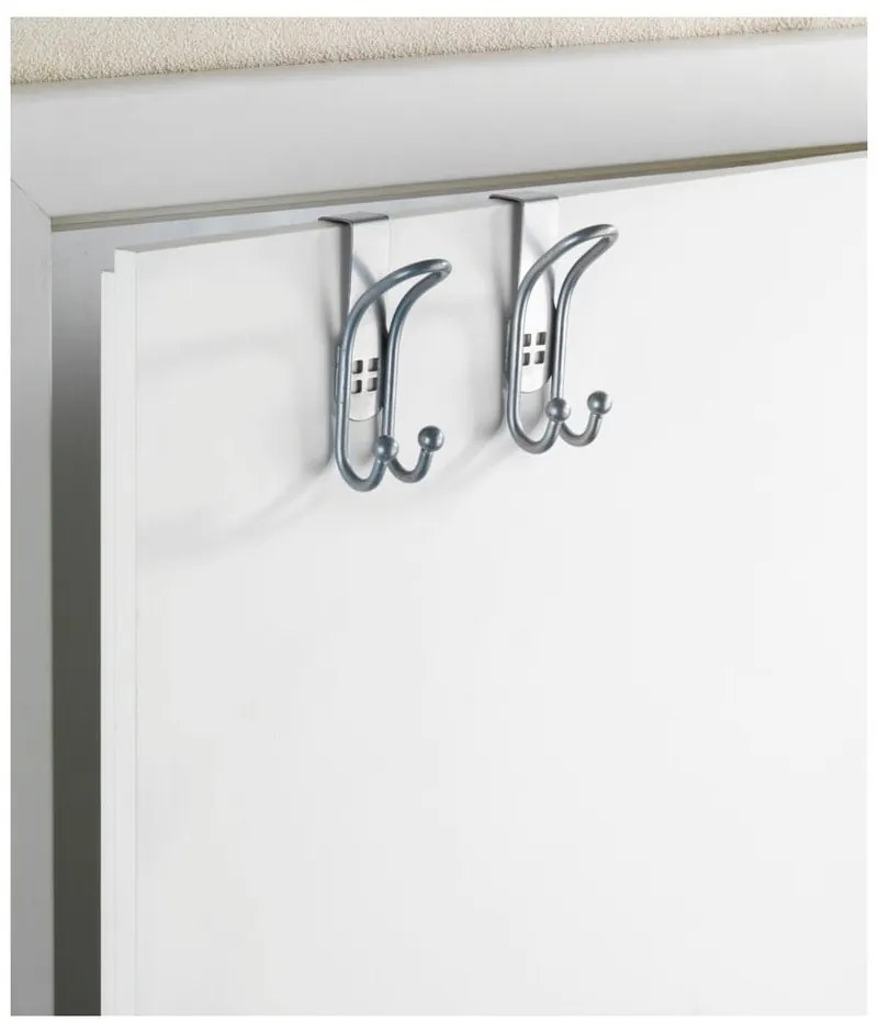 Set di 2 ganci per porte in argento Gancio per porta - Wenko