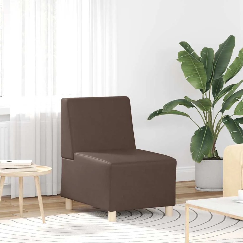 Divano Sedia Marrone 55 Cm İn Similpelle /