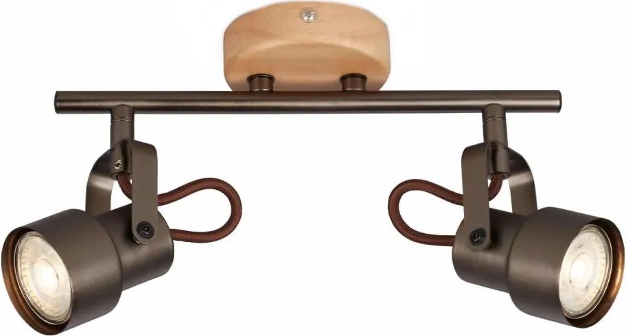 Brilo - Faretto LED TAHUN 2xGU10/5W/230V marrone